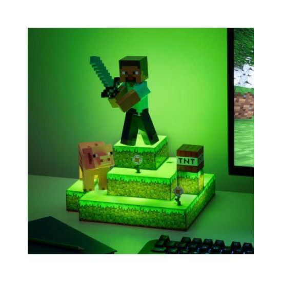 Лампа Paladone: Minecraft - Steve Diorama Light, PP9463MCF Лампа Paladone: Minecraft - Steve Diorama Light, PP9463MCF