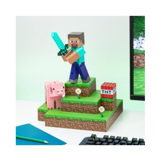 Лампа Paladone: Minecraft - Steve Diorama Light, PP9463MCF Лампа Paladone: Minecraft - Steve Diorama Light, PP9463MCF