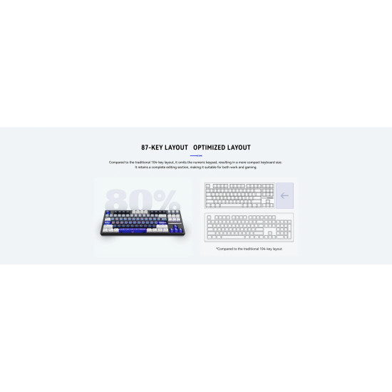 ATK професионална безжична геймърска механична клавиатура Wireless Professional Gaming Mechanical Keyboard - Z87 PRO Side Engraving - Aniya Switches