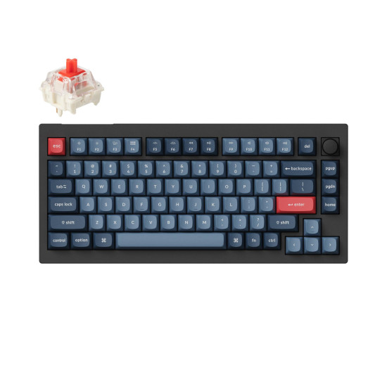 Mechanical keyboard Keychron V1 MAX QMK 75% Carbon Black - Wireless