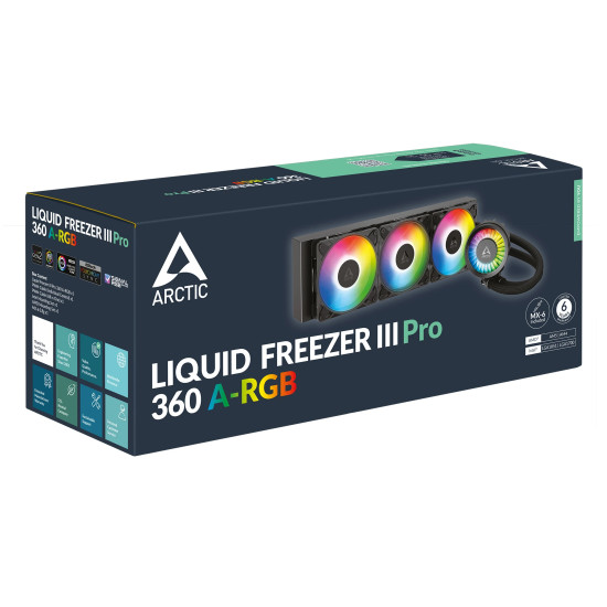 Arctic водно охлаждане Liquid Freezer III Pro 360 A-RGB Black