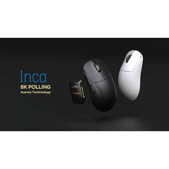 Lamzu професионална геймърска мишка INCA 8K - Wireless Gaming Mouse - White Lamzu професионална геймърска мишка INCA 8K - Wireless Gaming Mouse - White