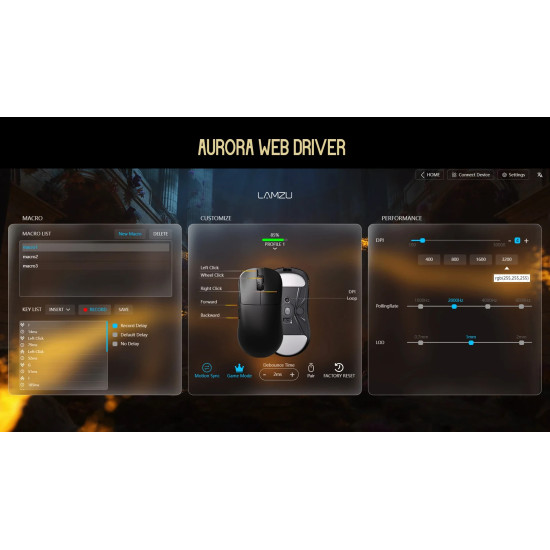 Lamzu професионална геймърска мишка INCA 8K - Wireless Gaming Mouse - White Lamzu професионална геймърска мишка INCA 8K - Wireless Gaming Mouse - White