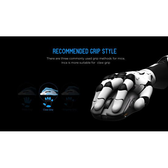 Lamzu професионална геймърска мишка INCA 8K - Wireless Gaming Mouse - White Lamzu професионална геймърска мишка INCA 8K - Wireless Gaming Mouse - White