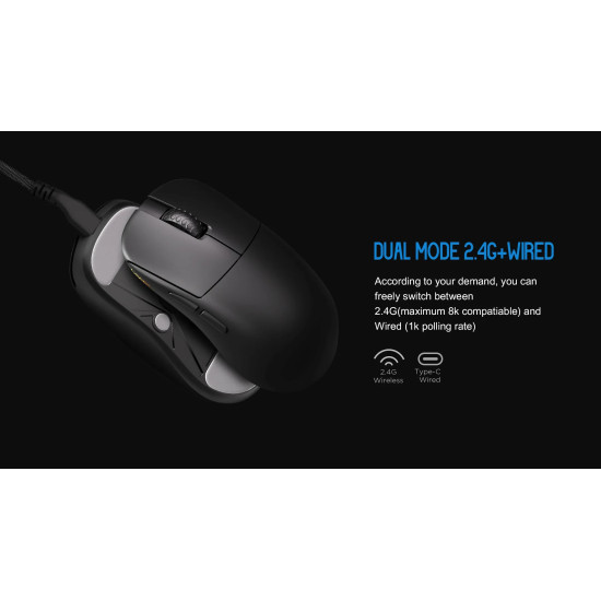 Lamzu професионална геймърска мишка INCA 8K - Wireless Gaming Mouse - Black Lamzu професионална геймърска мишка INCA 8K - Wireless Gaming Mouse - Black