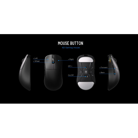 Lamzu професионална геймърска мишка INCA 8K - Wireless Gaming Mouse - Black Lamzu професионална геймърска мишка INCA 8K - Wireless Gaming Mouse - Black