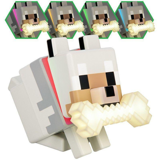 Paladone Glo Buddies: Minecraft - Wolf Light, PP14761MCF Paladone Glo Buddies: Minecraft - Wolf Light, PP14761MCF