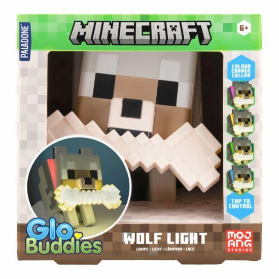 Paladone Glo Buddies: Minecraft - Wolf Light, PP14761MCF Paladone Glo Buddies: Minecraft - Wolf Light, PP14761MCF