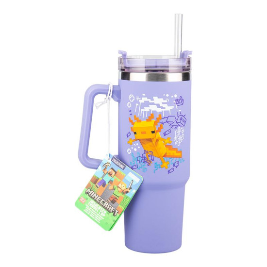 Чаша Paladone: Minecraft - Purple 900ml Multiway Travel Cup Straw,  PP14948MCF Чаша Paladone: Minecraft - Purple 900ml Multiway Travel Cup Straw,  PP14948MCF