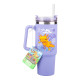 Mug Paladone: Minecraft - Purple 900ml Multiway Travel Cup Straw,  PP14948MCF