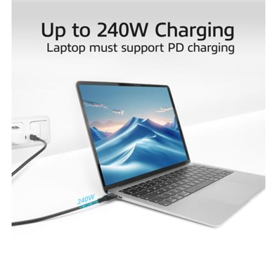 ACT Кабел USB-C - USB-C, 2 м / USB4, 20Gbps, 240W