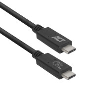 ACT Cable USB-C - USB-C, 0.8 м / USB4, 40Gbps, 240W, сертифициран USB-IF ACT Cable USB-C - USB-C, 0.8 м / USB4, 40Gbps, 240W, сертифициран USB-IF