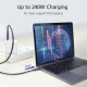 ACT Cable USB-C - USB-C, 0.8 м / USB4, 40Gbps, 240W, сертифициран USB-IF ACT Cable USB-C - USB-C, 0.8 м / USB4, 40Gbps, 240W, сертифициран USB-IF