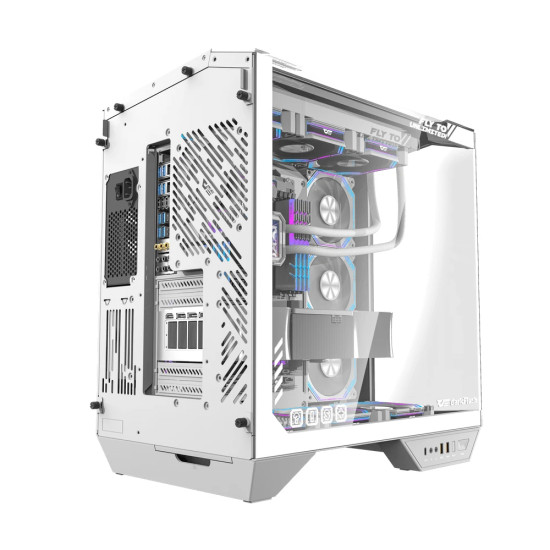 Darkflash кутия Case ATX - DY470 Ice White - 4 x 120 mm Infinity Mirror Fans Darkflash кутия Case ATX - DY470 Ice White - 4 x 120 mm Infinity Mirror Fans