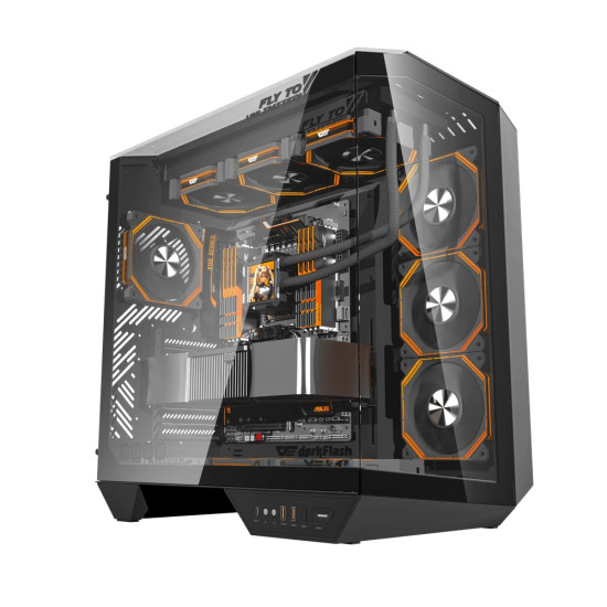 Darkflash кутия Case ATX - DY470 Shadow Black - 4 x 120 mm Infinity Mirror Fans Darkflash кутия Case ATX - DY470 Shadow Black - 4 x 120 mm Infinity Mirror Fans