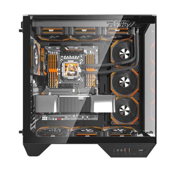 Darkflash кутия Case ATX - DY470 Shadow Black - 4 x 120 mm Infinity Mirror Fans Darkflash кутия Case ATX - DY470 Shadow Black - 4 x 120 mm Infinity Mirror Fans