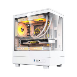 Darkflash кутия Case mATX - DB330M White - Reversed fans included