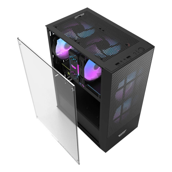 Darkflash кутия Case ATX - A290 Black - 3 x 120 mm RGB fans included
