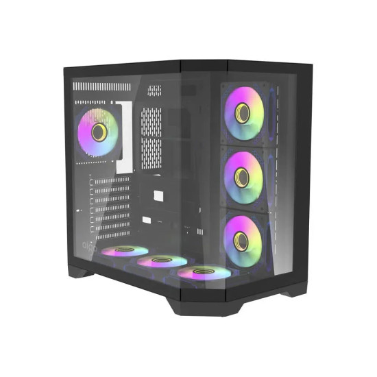 Aigo кутия Case ATX - FT418 PRO Black - 7 x 120 mm A-RGB fans included Aigo кутия Case ATX - FT418 PRO Black - 7 x 120 mm A-RGB fans included