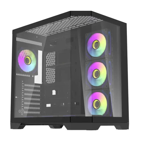 Aigo кутия Case ATX - FT418 PRO Black - 7 x 120 mm A-RGB fans included Aigo кутия Case ATX - FT418 PRO Black - 7 x 120 mm A-RGB fans included
