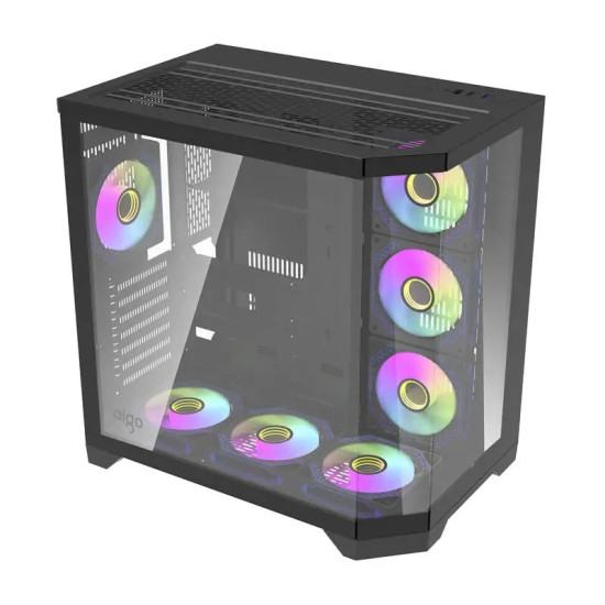 Aigo кутия Case ATX - FT418 PRO Black - 7 x 120 mm A-RGB fans included Aigo кутия Case ATX - FT418 PRO Black - 7 x 120 mm A-RGB fans included