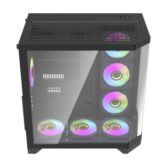 Aigo кутия Case ATX - FT418 PRO Black - 7 x 120 mm A-RGB fans included Aigo кутия Case ATX - FT418 PRO Black - 7 x 120 mm A-RGB fans included