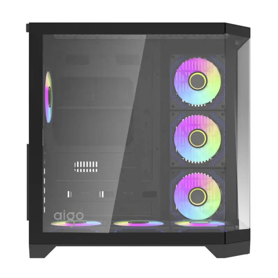 Aigo кутия Case ATX - FT418 PRO Black - 7 x 120 mm A-RGB fans included Aigo кутия Case ATX - FT418 PRO Black - 7 x 120 mm A-RGB fans included
