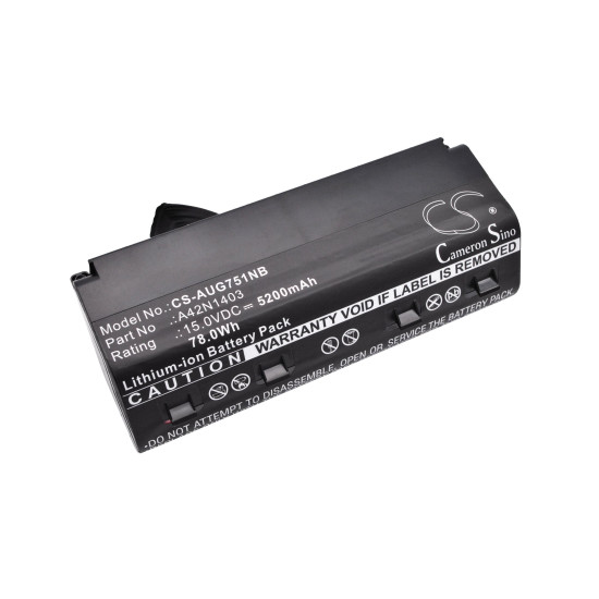 Laptop Battery ASUS G751J  A42NI403 15V 5200mAh CAMERON SINO Laptop Battery ASUS G751J  A42NI403 15V 5200mAh CAMERON SINO
