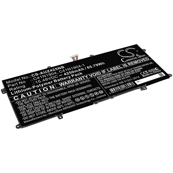 Laptop Battery ASUS ZenBook 13 UX325EA-AH77  C41N1904 LiPo 15,48 V 4250mAh  CAMERON SINO Laptop Battery ASUS ZenBook 13 UX325EA-AH77  C41N1904 LiPo 15,48 V 4250mAh  CAMERON SINO