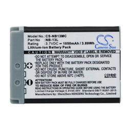 Camera Battery for CANON NB13MC  NB13L  3,7V 1050 mAh  LiIon Cameron Sino Camera Battery for CANON NB13MC  NB13L  3,7V 1050 mAh  LiIon Cameron Sino