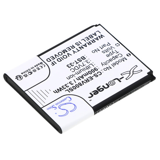 Mobile battery  Sony Z800, G700, K800i, Z750 BST-33 LiIon  3,7V 900 mA Cameron Sino
