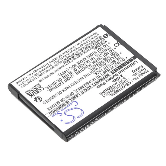 Mobile battery  ALCATEL 2010D, One Touch 356, One Touch 665  CAB22B0000C1 LiIon 3,7V 700mAh CAMERON SINO Mobile battery  ALCATEL 2010D, One Touch 356, One Touch 665  CAB22B0000C1 LiIon 3,7V 700mAh CAMERON SINO