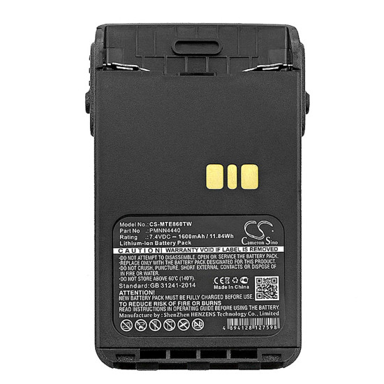 Camera Battery for Two-Way Radio Motorola DP3000e, DP3441e, XiR P8600 PMNN4440 Liion 7,4V 1600mA Cameron Sino Camera Battery for Two-Way Radio Motorola DP3000e, DP3441e, XiR P8600 PMNN4440 Liion 7,4V 1600mA Cameron Sino