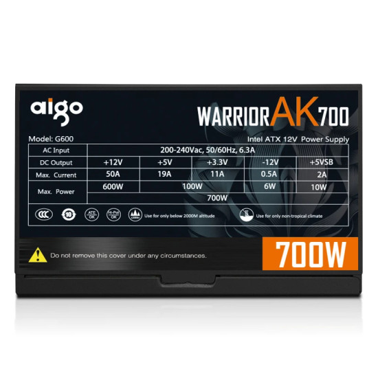 Aigo захранващ блок PSU 700W - Warrior AK700 RGB