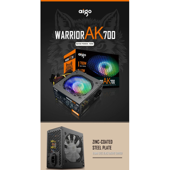Aigo захранващ блок PSU 700W - Warrior AK700 RGB