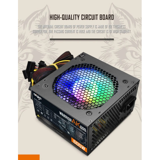 Aigo захранващ блок PSU 600W - Warrior AK600 RGB