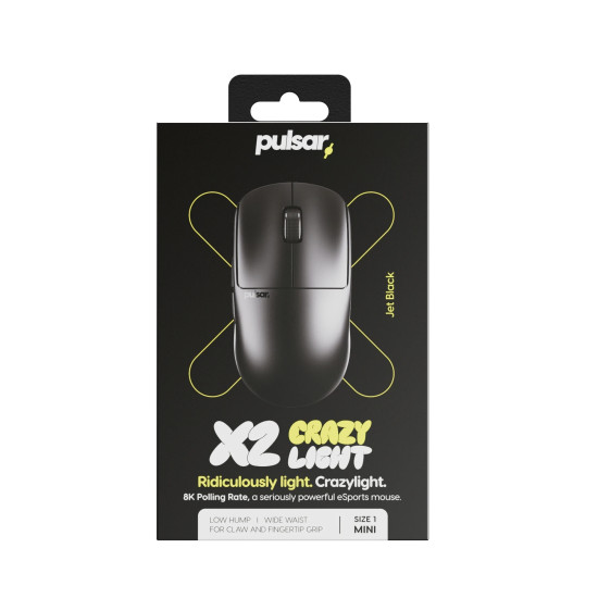 Pulsar професионална геймърска мишка Wireless Gaming Mouse X2 CrazyLight Uyuni White 8K