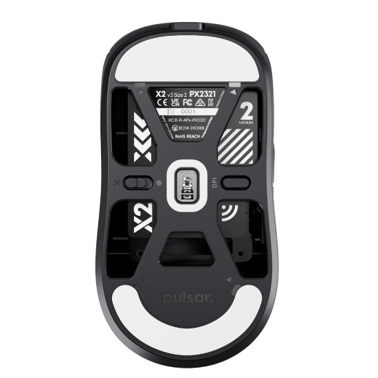 Pulsar професионална геймърска мишка Wireless Gaming Mouse X2 v3 Size2 Black - 1K (8K compatible) Pulsar професионална геймърска мишка Wireless Gaming Mouse X2 v3 Size2 Black - 1K (8K compatible)