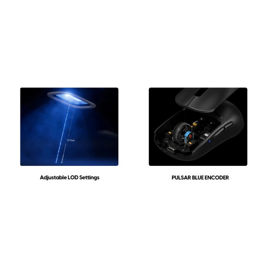 Pulsar професионална геймърска мишка Wireless Gaming Mouse X2 v3 Size2 Black - 1K (8K compatible) Pulsar професионална геймърска мишка Wireless Gaming Mouse X2 v3 Size2 Black - 1K (8K compatible)