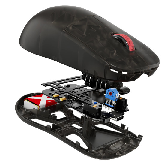 Pulsar професионална геймърска мишка Wireless Gaming Mouse X2H Mini Clear Black [LTD 3000] - 1K