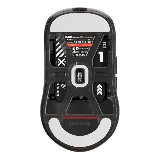 Pulsar професионална геймърска мишка Wireless Gaming Mouse X2H Mini Clear Black [LTD 3000] - 1K
