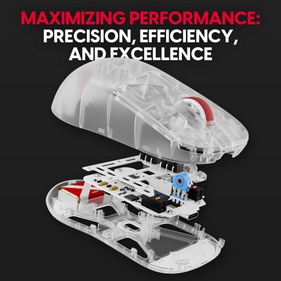 Pulsar професионална геймърска мишка Wireless Gaming Mouse X2H Mini Superclear [LTD 3000] - 1K