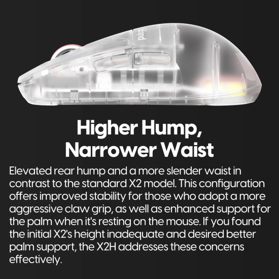 Pulsar професионална геймърска мишка Wireless Gaming Mouse X2H Mini Superclear [LTD 3000] - 1K