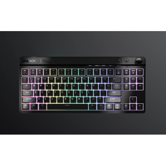 Pulsar професионална геймърска механична клавиатура Professional Gaming Mechanical Keyboard Xboard MS TKL ANSI Black - 8K, Cherry MX2A [Linear], RGB