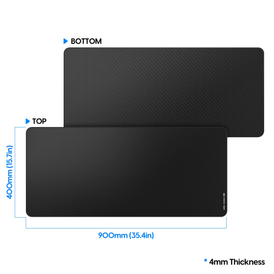 Pulsar професионален геймърски пад за мишка Gaming Mousepad ParaBrake V2 Mouse Pad XXL Black - 900 x 400 mm Pulsar професионален геймърски пад за мишка Gaming Mousepad ParaBrake V2 Mouse Pad XXL Black - 900 x 400 mm