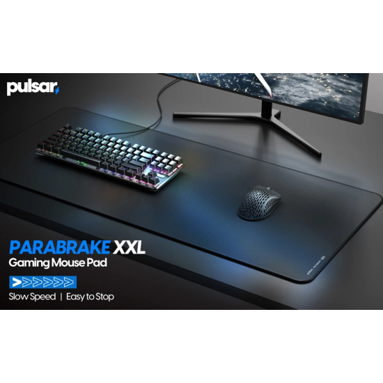 Pulsar професионален геймърски пад за мишка Gaming Mousepad ParaBrake V2 Mouse Pad XXL Black - 900 x 400 mm Pulsar професионален геймърски пад за мишка Gaming Mousepad ParaBrake V2 Mouse Pad XXL Black - 900 x 400 mm