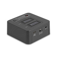 Delock USB 20 Gbps M.2 Docking Station for 2 x M.2 NVMe PCIe SSD with Clone and Erase Function