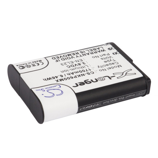 Camera Battery for NIKON EN-E23  Coolpix P600; P900  LiIon 3,8V  1700mAh  Cameron Sino