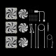 Gamdias Комплект вентилатори Fan Pack 3-in-1 3x120mm - AEOLUS P2-1203 White, Swappable Fan Blades (Reverse Fan Blades Included), Daisy-Chain, Infinity Mirror Gamdias Комплект вентилатори Fan Pack 3-in-1 3x120mm - AEOLUS P2-1203 White, Swappable Fan Blades (Reverse Fan Blades Included), Daisy-Chain, Infinity Mirror