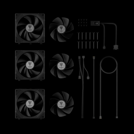 Gamdias Комплект вентилатори Fan Pack 3-in-1 3x120mm - AEOLUS P2-1203, Swappable Fan Blades (Reverse Fan Blades Included), Daisy-Chain, Infinity Mirror, A-RGB Gamdias Комплект вентилатори Fan Pack 3-in-1 3x120mm - AEOLUS P2-1203, Swappable Fan Blades (Reverse Fan Blades Included), Daisy-Chain, Infinity Mirror, A-RGB